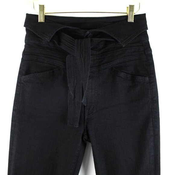 Revolve MOTHER The Triple Stack Runaway Not Guilty Black Belted Jeans 26 - Picture 3 of 8